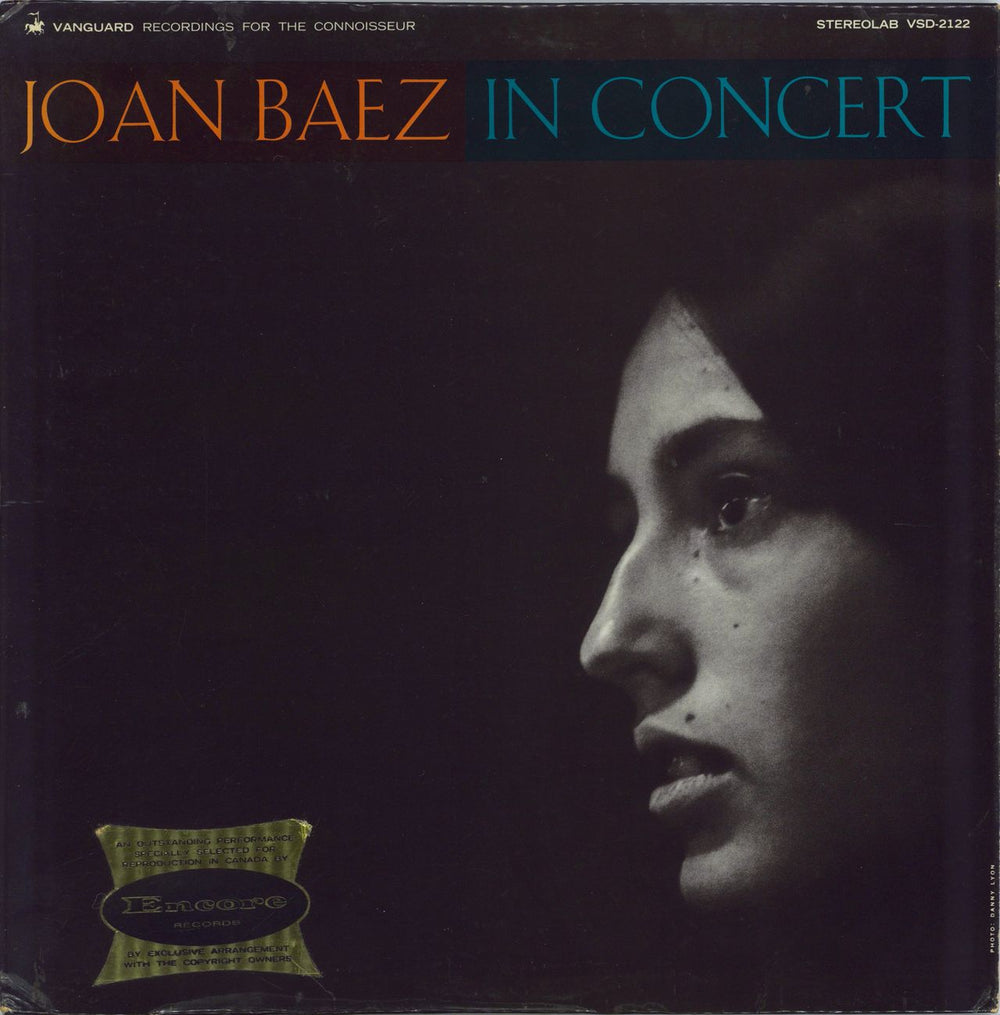 Joan Baez In Concert Canadian vinyl LP album (LP record) VSD-2122