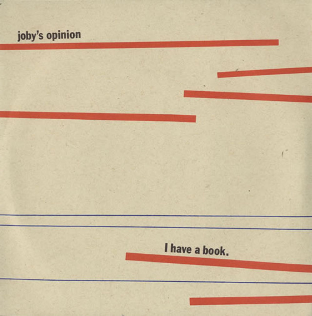 Joby's Opinion I Have A Book EP US 7" vinyl single (7 inch record / 45) FRIC009