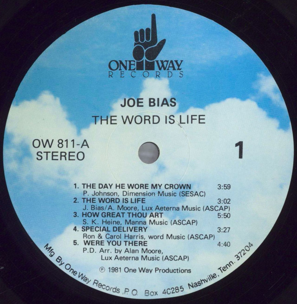 Joe Bias The Word Is Life US vinyl LP album (LP record) 6TFLPTH826081