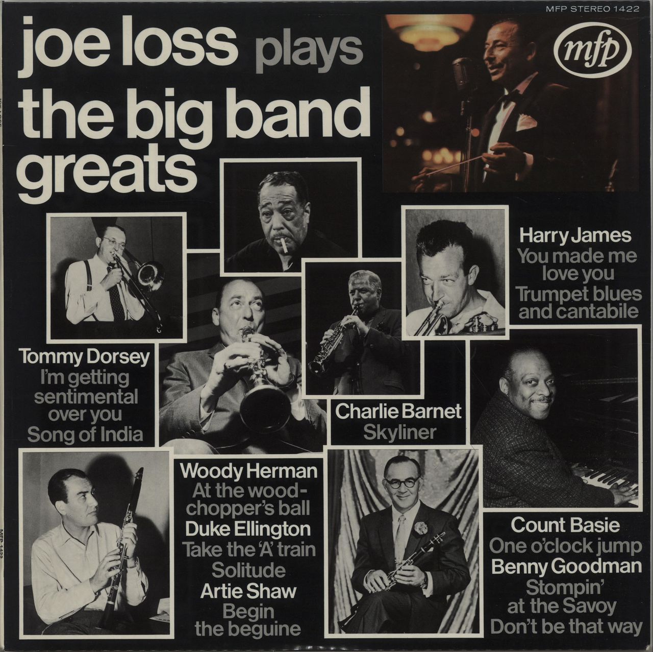 Joe Loss Plays The Big Band Greats - Autographed UK vinyl LP album (LP record) MFP1422