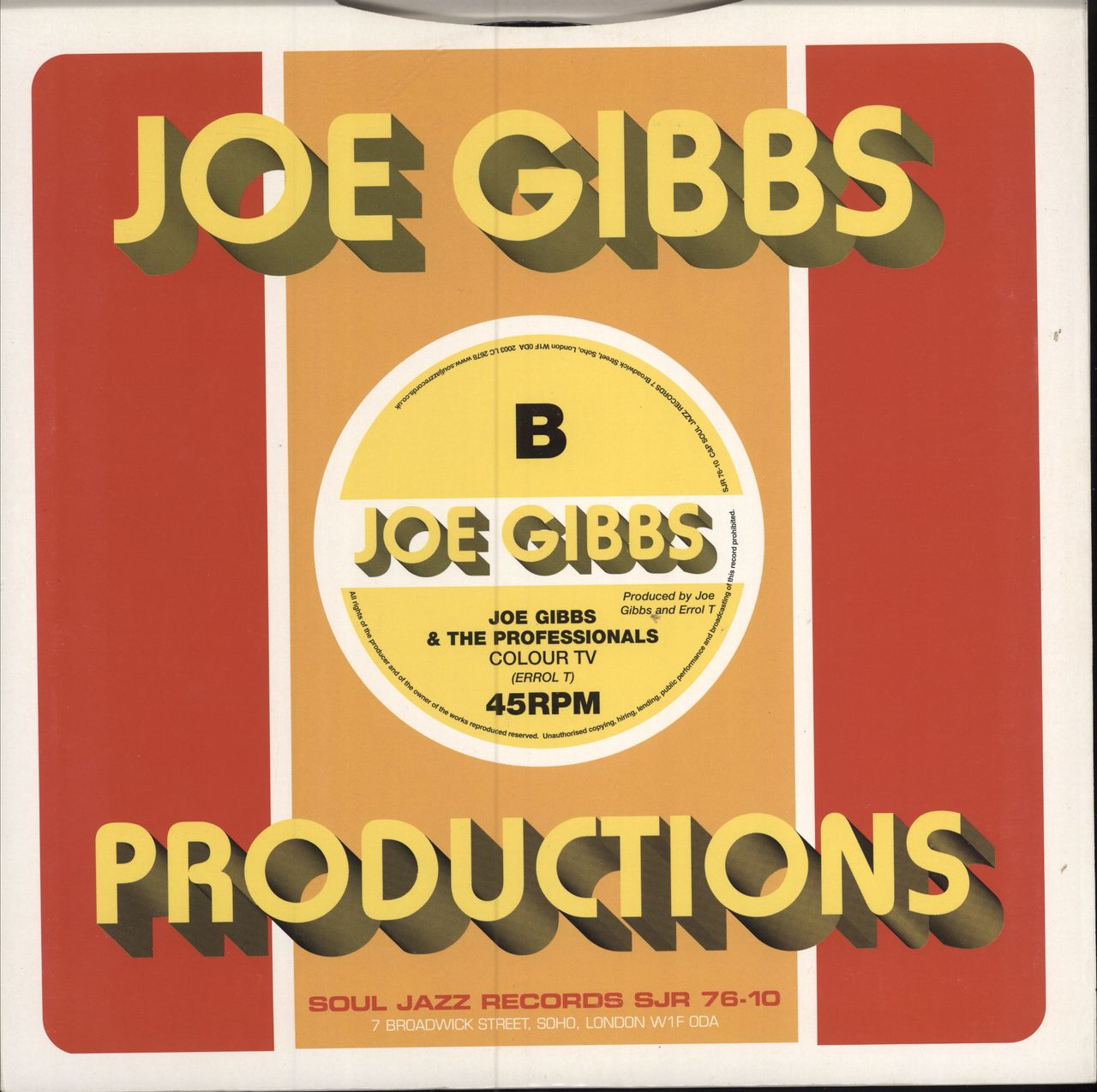 Joe Tex Standardization / Colour TV UK 10" vinyl single (10 inch record)