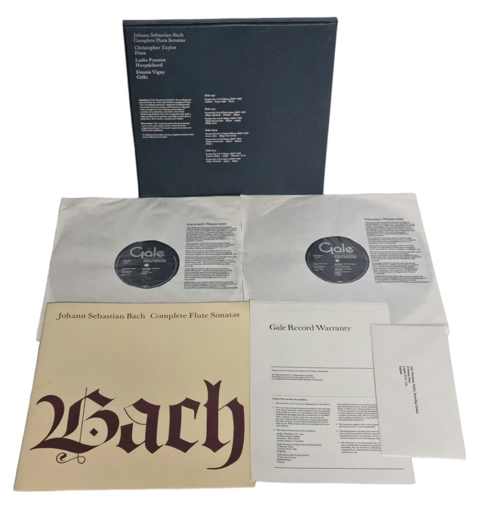 Johann Sebastian Bach Complete Flute Sonatas UK Vinyl Box Set JHHVXCO799525