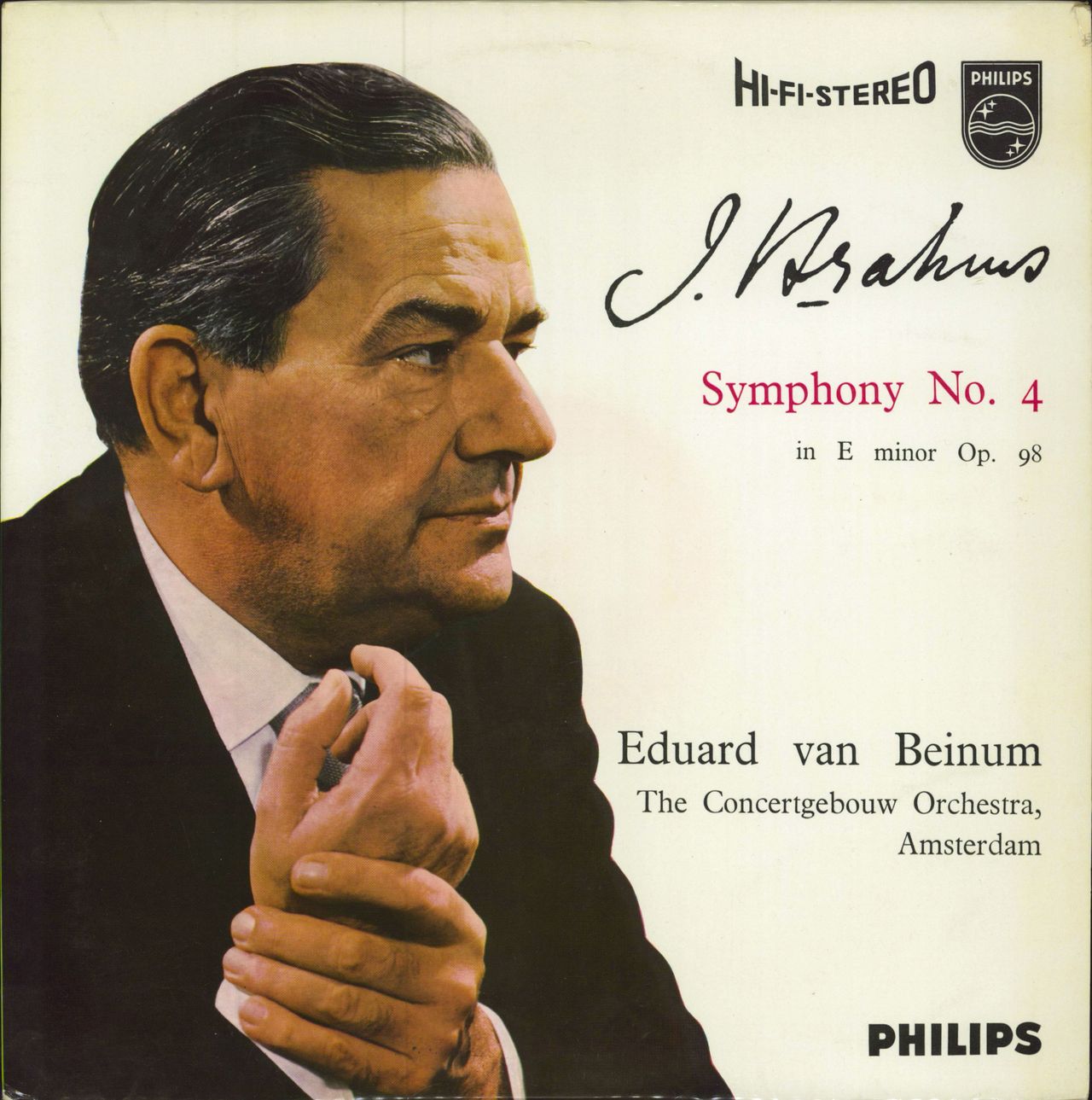 Johannes Brahms Brahms: Symphony No.4 In E Minor, Op.98 UK vinyl LP album (LP record) SABL100