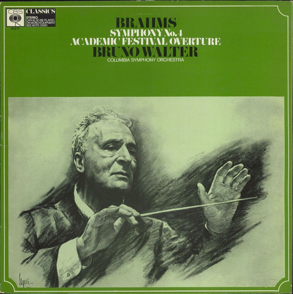 Johannes Brahms Symphony No. 4 In E Minor UK vinyl LP album (LP record) 61211