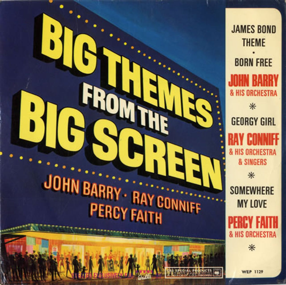 John Barry (Composer) Big Themes From The Big Screen EP UK 7" vinyl single (7 inch record / 45) WEP1129