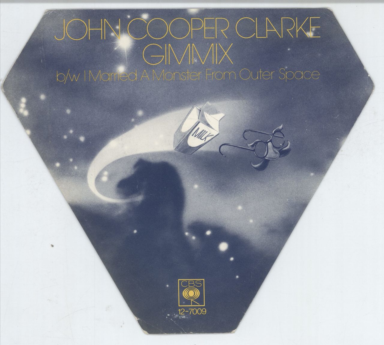 John Cooper Clarke Gimmix - Orange Vinyl - EX UK shaped picture disc (picture disc vinyl record) CBS12-7009