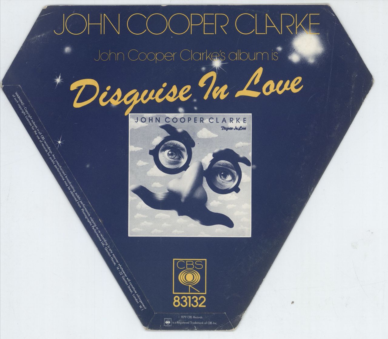 John Cooper Clarke Gimmix - Orange Vinyl - EX UK shaped picture disc (picture disc vinyl record) JCCSHGI782976