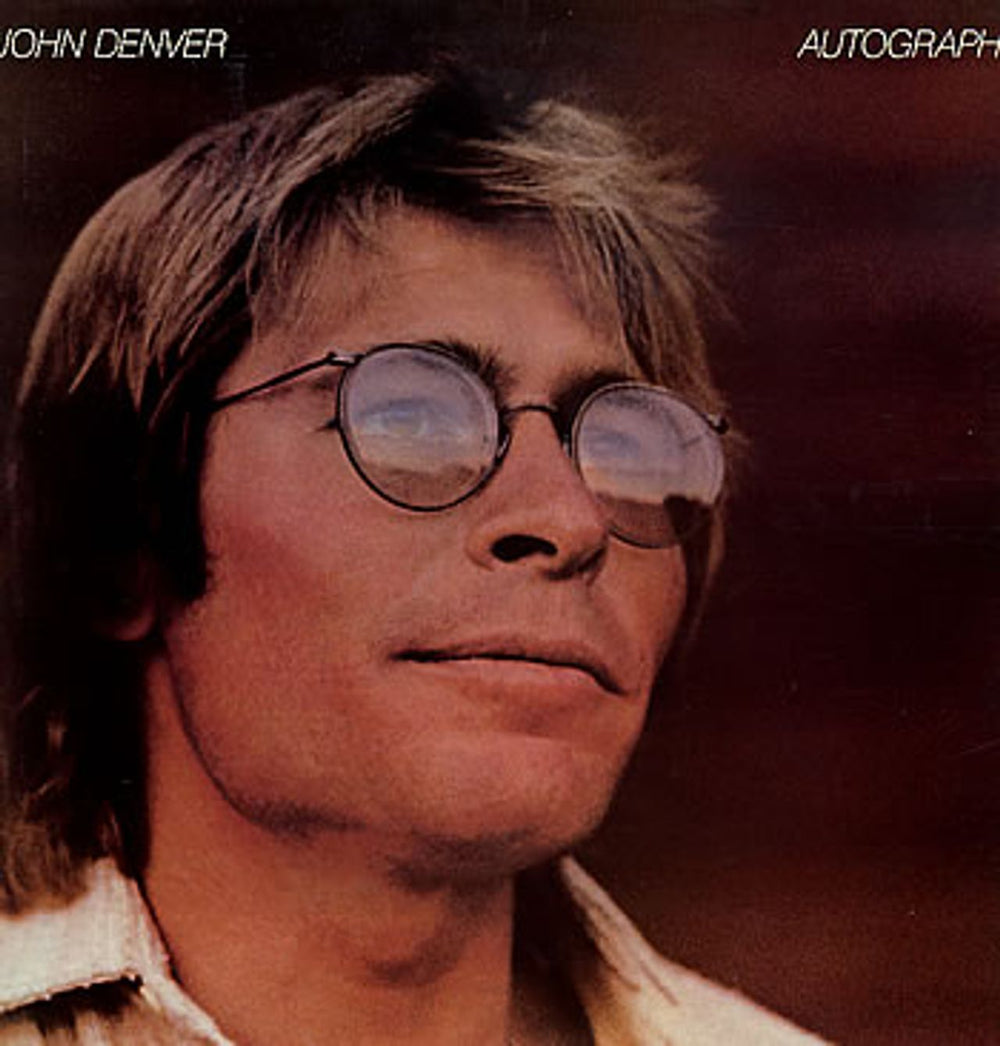 John Denver Autograph UK vinyl LP album (LP record) PL13449