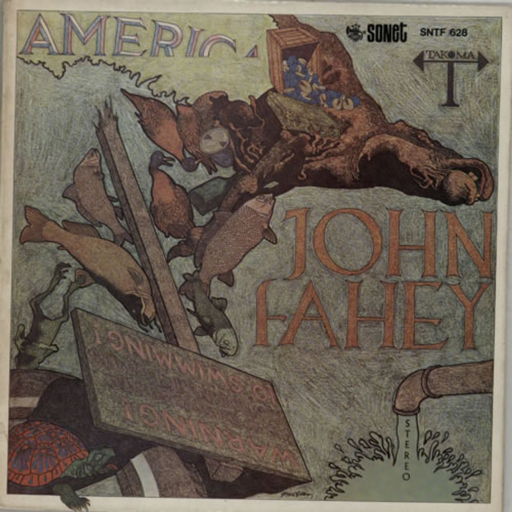 John Fahey America UK vinyl LP album (LP record) SNTF628