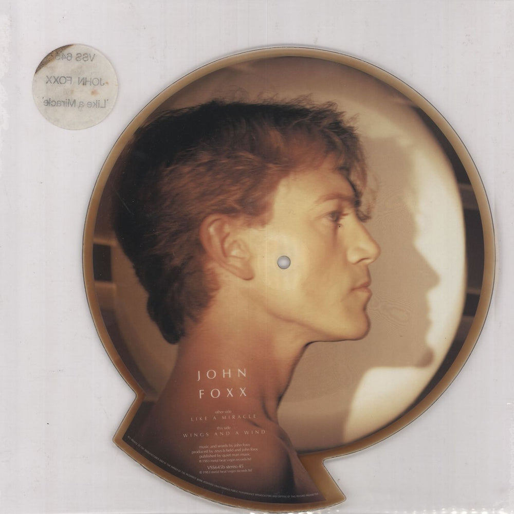 John Foxx Like A Miracle UK shaped picture disc (picture disc vinyl record)