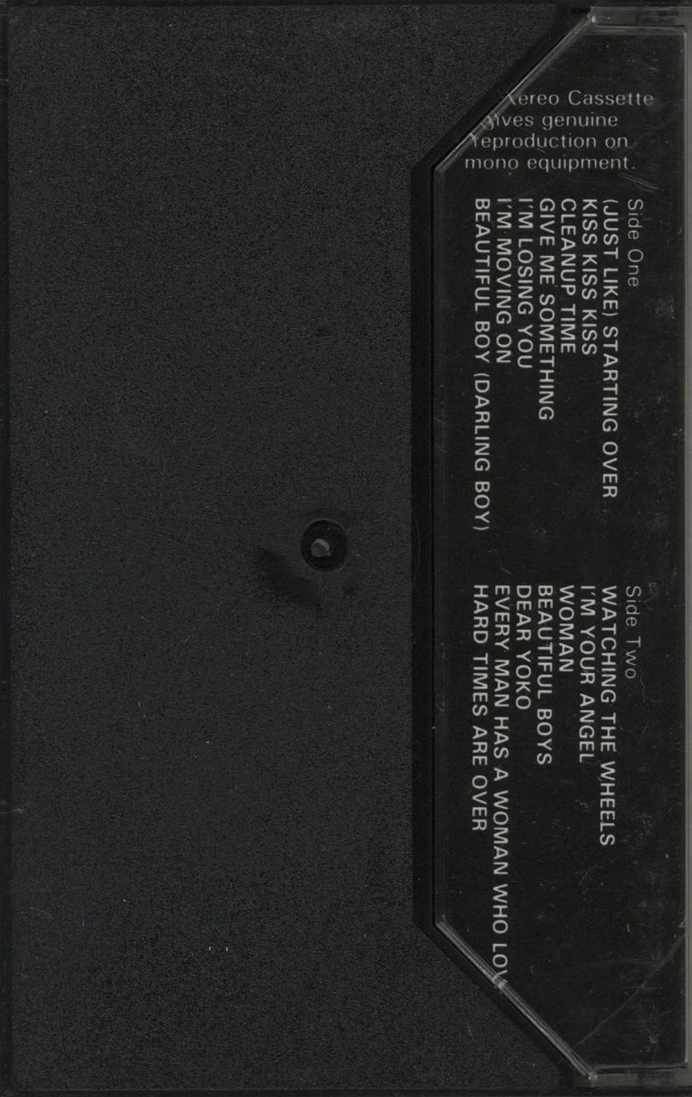 John Lennon Double Fantasy UK cassette album