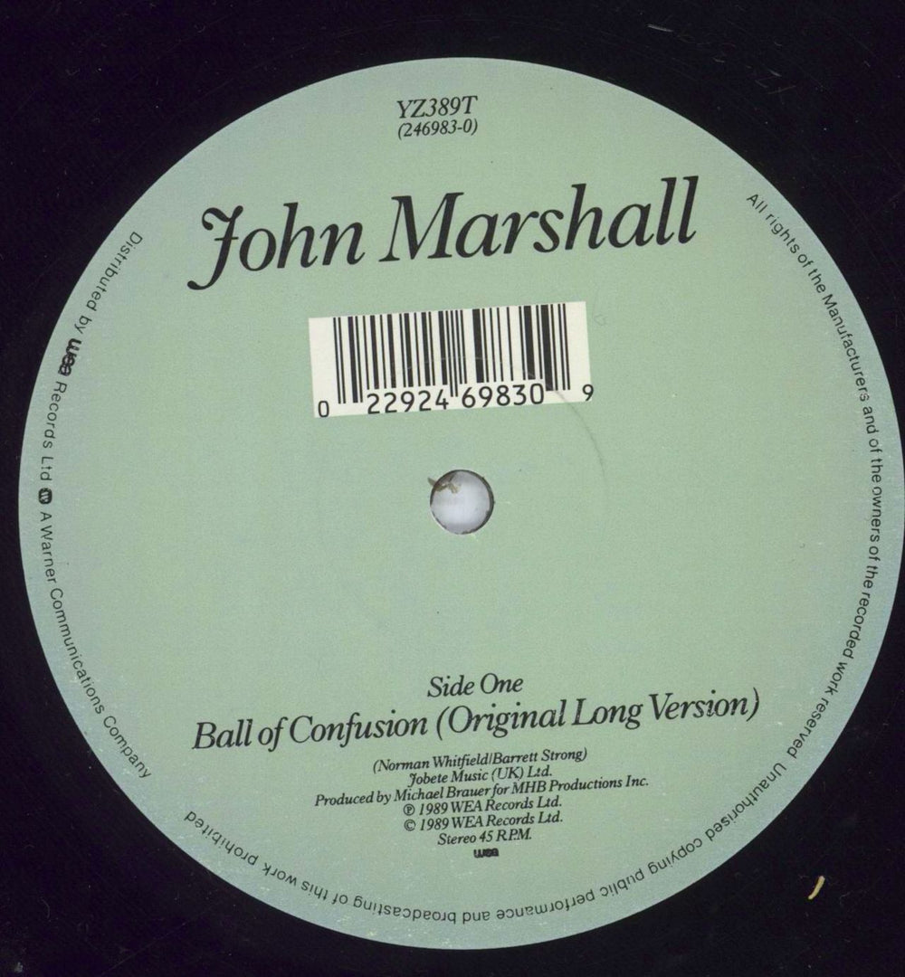 John Marshall Ball Of Confusion UK 12" vinyl single (12 inch record / Maxi-single) 55H12BA818612