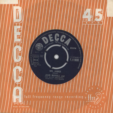 John Mayall Crawling Up A Hill UK 7" vinyl single (7 inch record / 45)