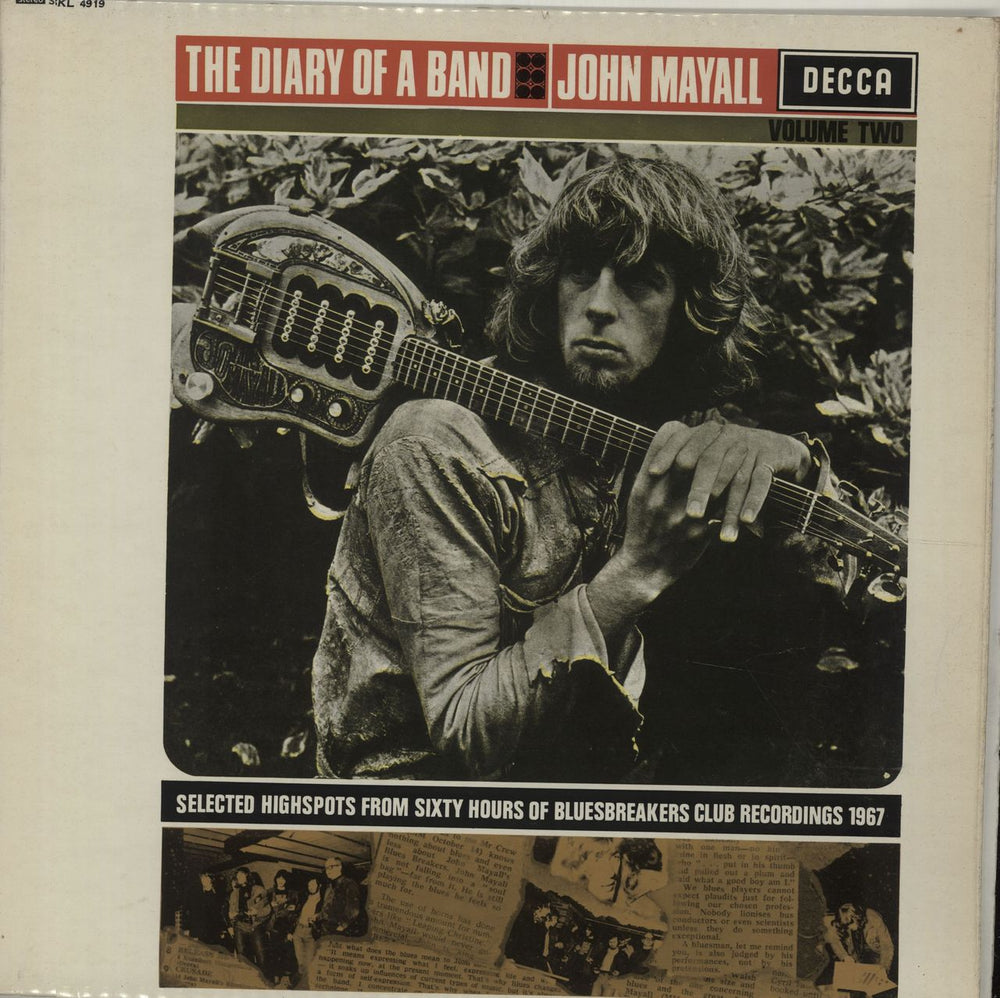 John Mayall The Diary Of A Band Volume Two - 1st UK vinyl LP album (LP record) SKL4919