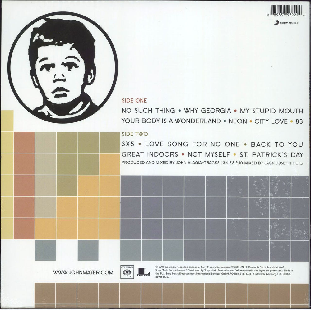 John Mayer Room For Squares UK vinyl LP album (LP record) 889853932214