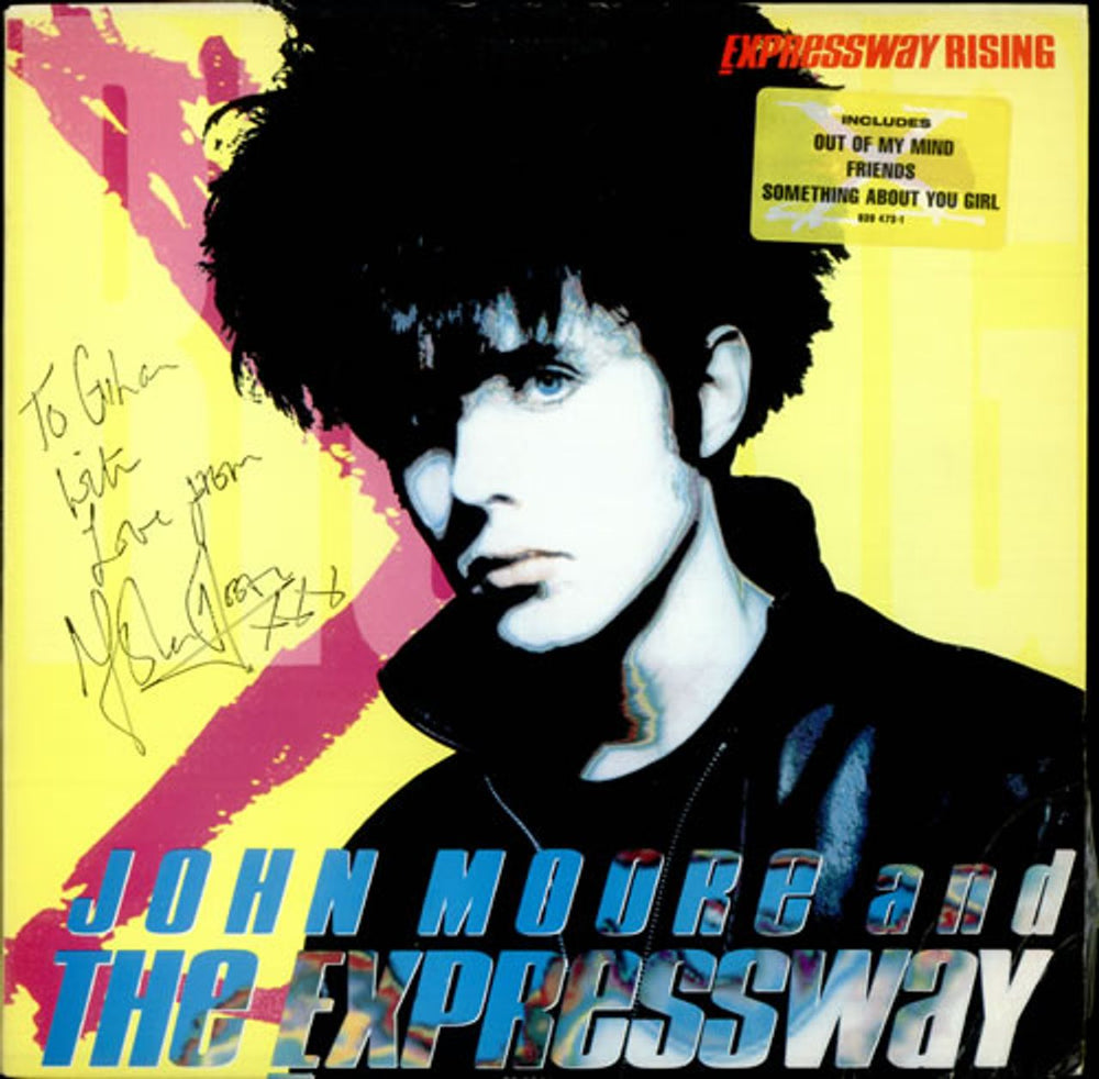 John Moore Expressway Rising - Autographed US Promo vinyl LP album (LP record) 839473-1