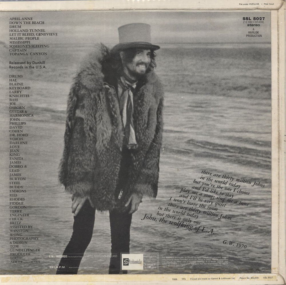 John Phillips John Phillips - VG UK vinyl LP album (LP record)