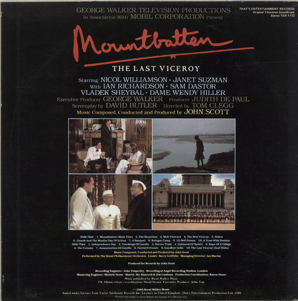 John Scott (Jazz) Mountbatten: The Last Viceroy UK vinyl LP album (LP record)