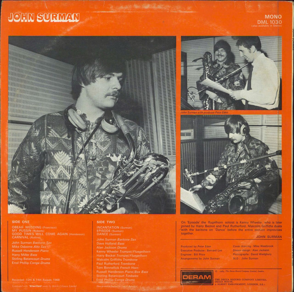 John Surman John Surman UK vinyl LP album (LP record)