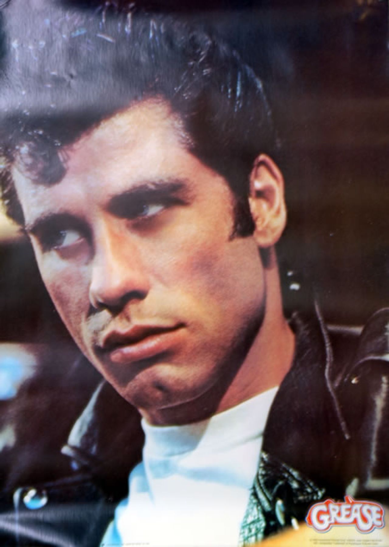 John Travolta Grease Portrait US Poster —