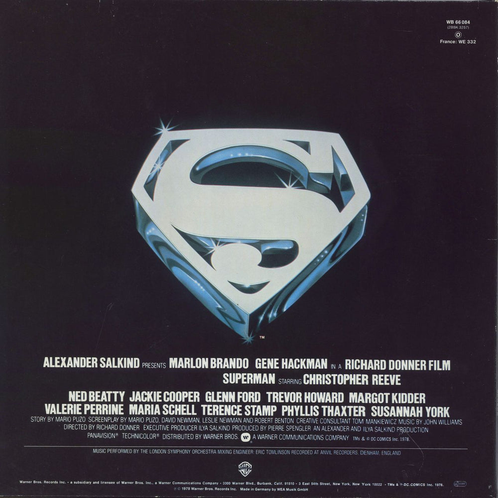 John Williams (Composer) Superman The Movie German 2-LP vinyl record set (Double LP Album)