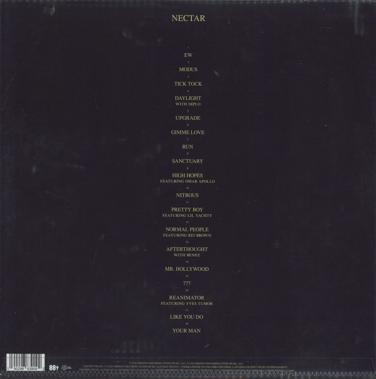 Joji Nectar US Vinyl LP