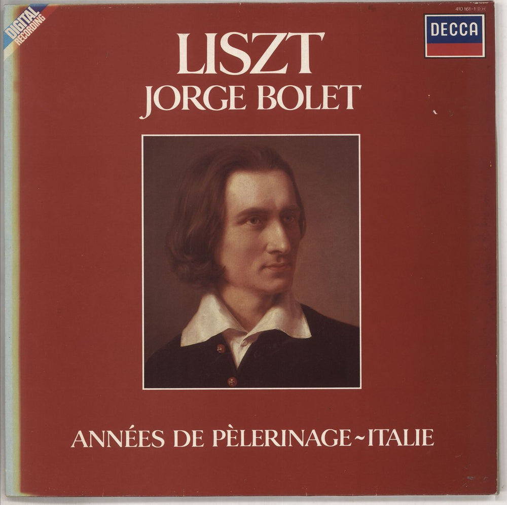 Jorge Bolet Liszt: Années De Pèlerinage ~ Italie UK vinyl LP album (LP record) 410161-1