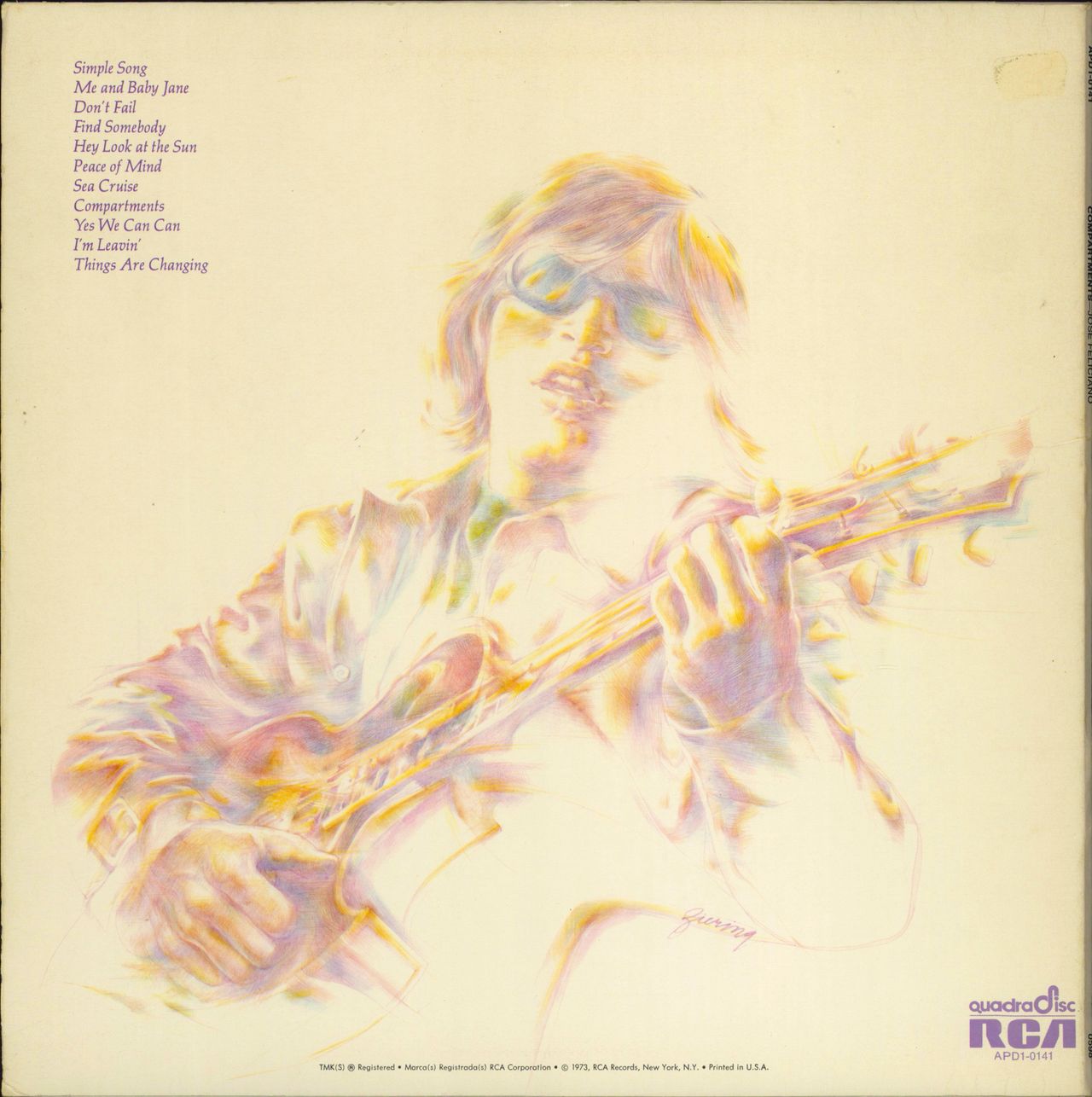 José Feliciano Compartments - Quadradisc US Vinyl LP