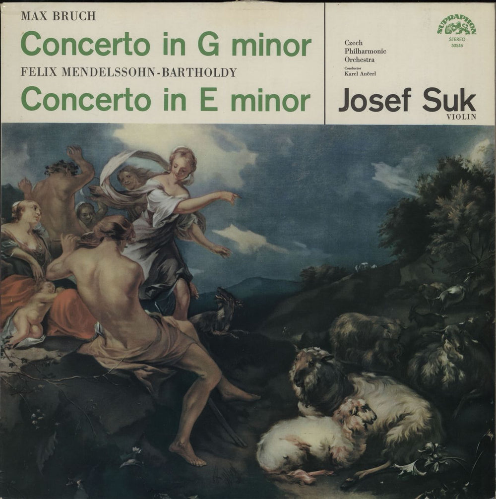 Josef Suk (1929-2011) Bruch: Concerto in G Minor / Mendelssohn-Bartholdy: Concerto In E Minor - 2nd Czech vinyl LP album (LP record) SUAST50546