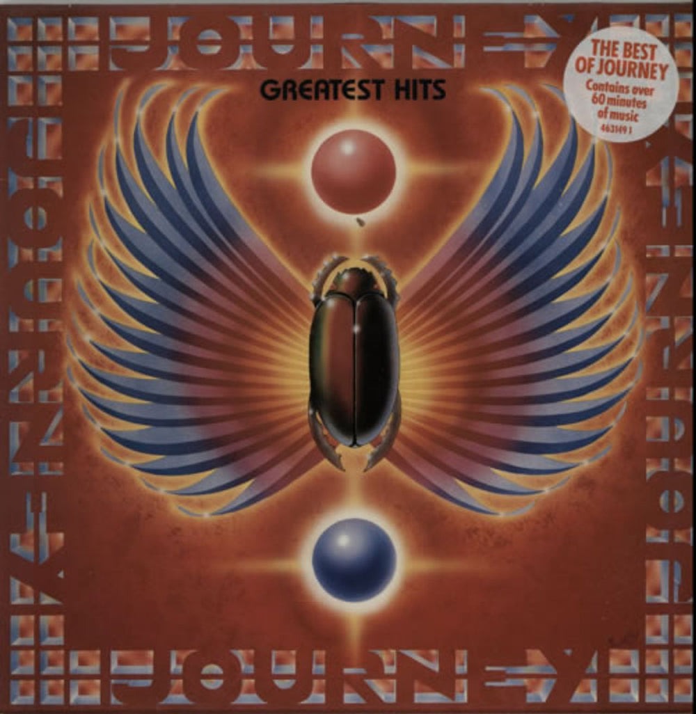 Journey Greatest Hits - Hype Sticker Dutch vinyl LP album (LP record) 4631491