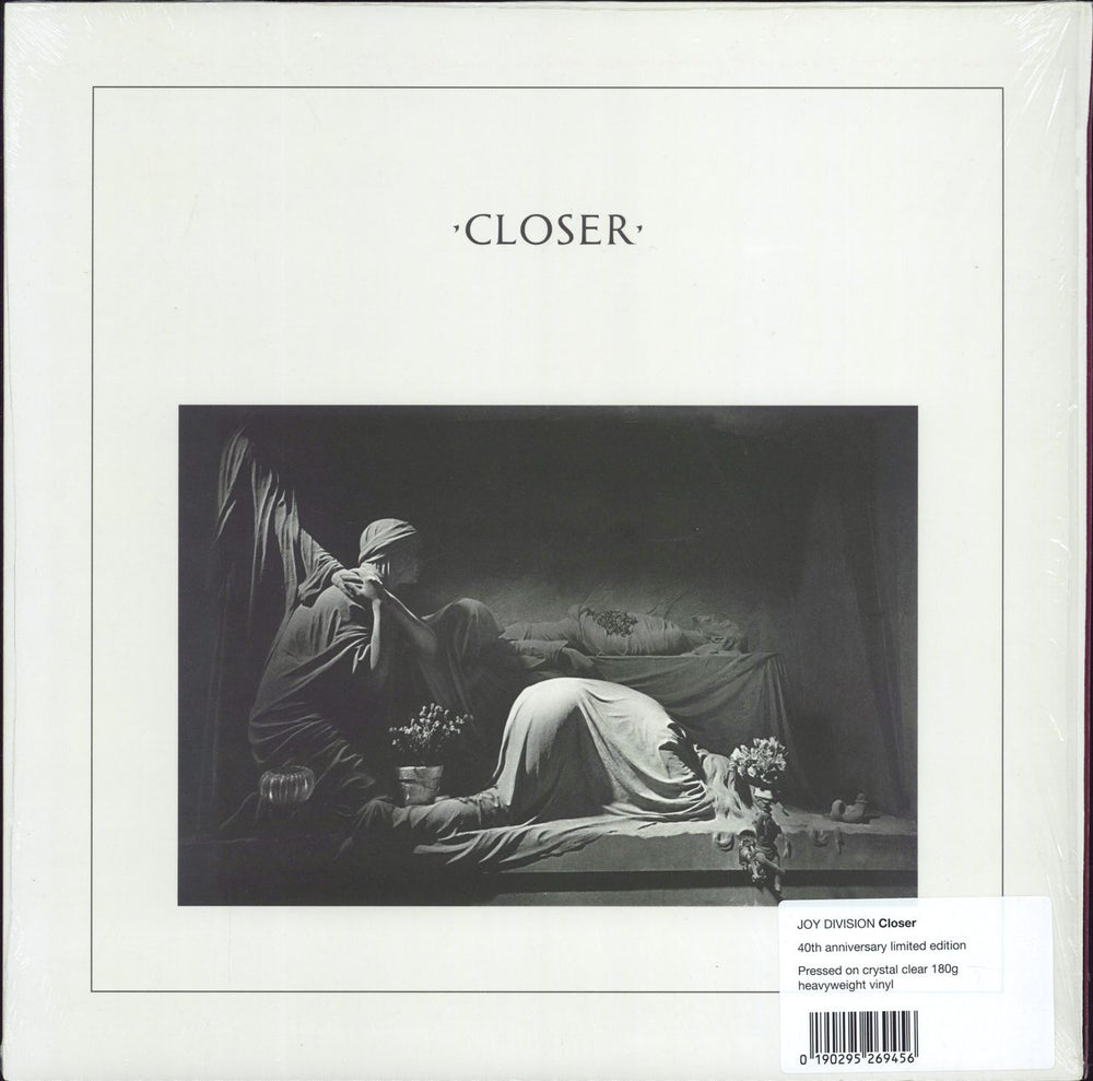 Joy Division Closer - 40th Anniversary Crystal Clear Vinyl - shrink UK vinyl LP album (LP record) 190295269456