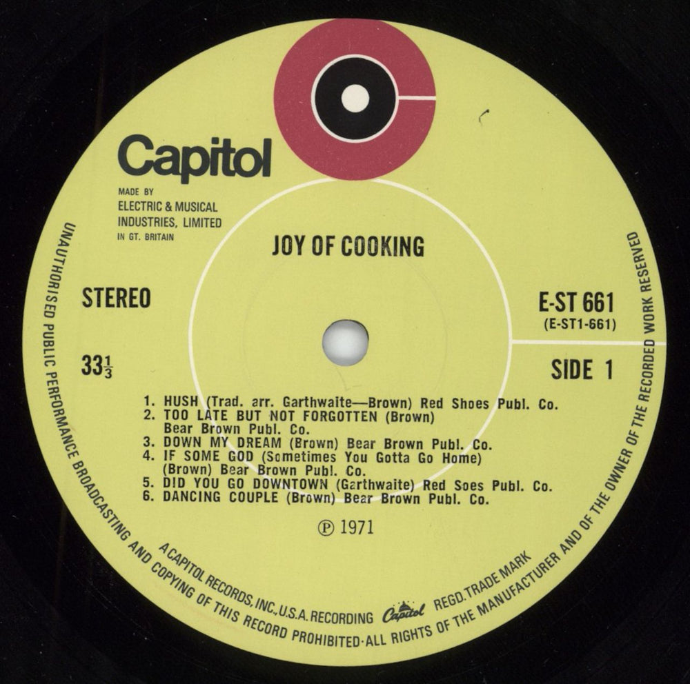 Joy Of Cooking Joy Of Cooking UK vinyl LP album (LP record) K06LPJO795190