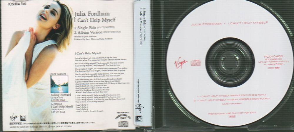 Julia Fordham I Can't Help Myself Japanese Promo CD single (CD5 / 5") JULC5IC122578