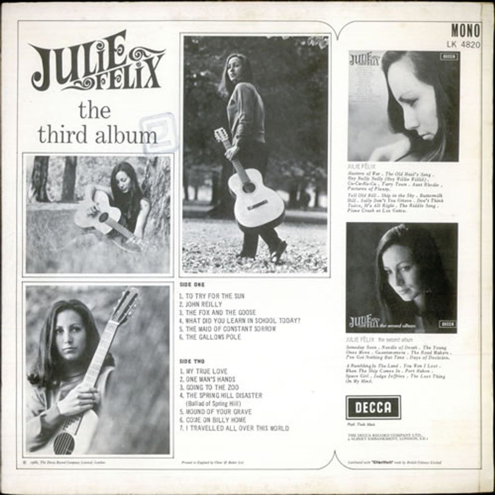 Julie Felix The Third Album UK vinyl LP album (LP record) JCWLPTH527665