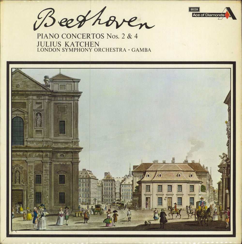 Julius Katchen Beethoven: Piano Concertos Nos. 2 & 4 UK vinyl LP album (LP record) SDD228