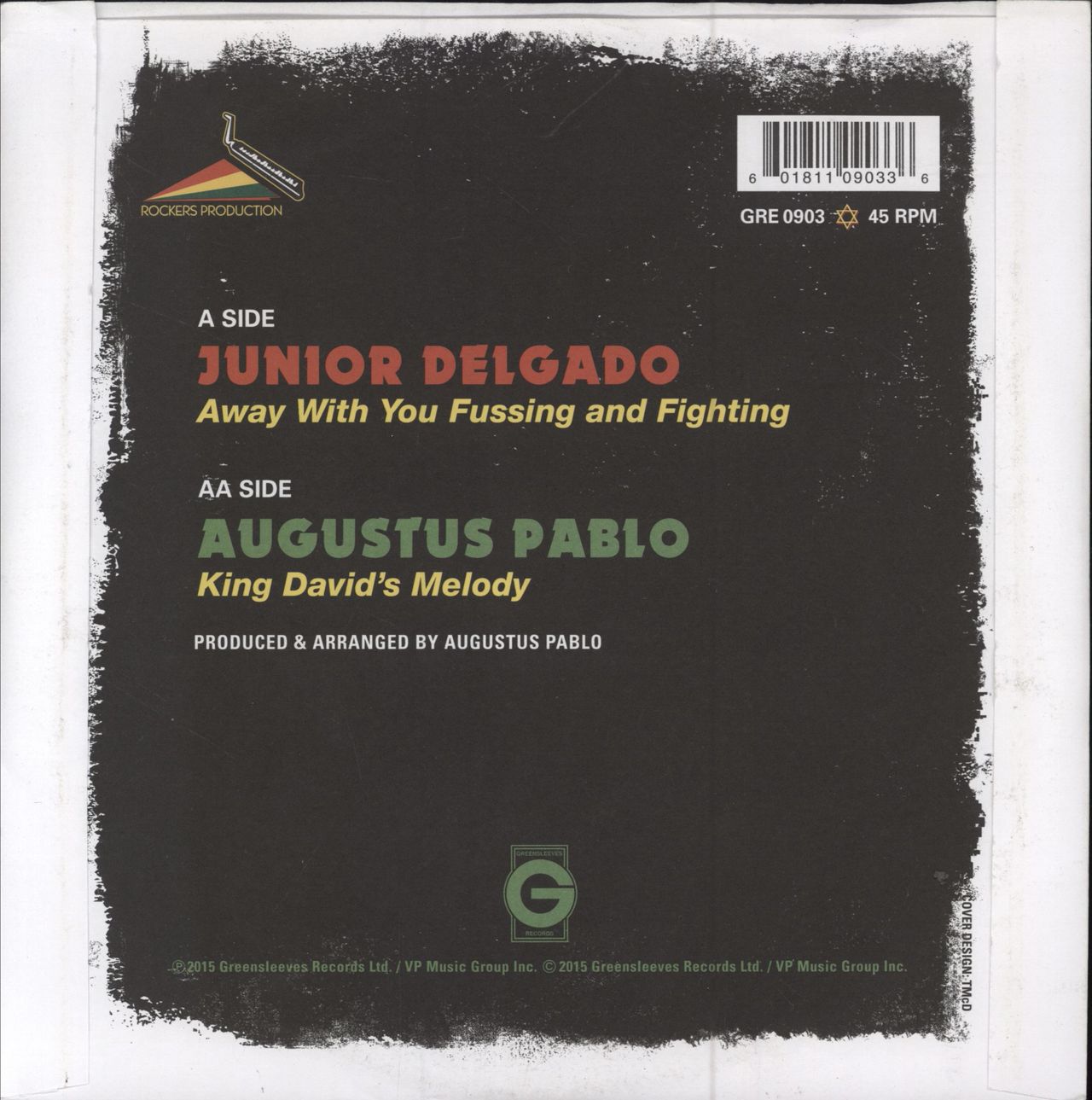 Junior Delgado Away With You Fussing And Fighting / King David's Melody UK 7" vinyl single (7 inch record / 45) 601811090336