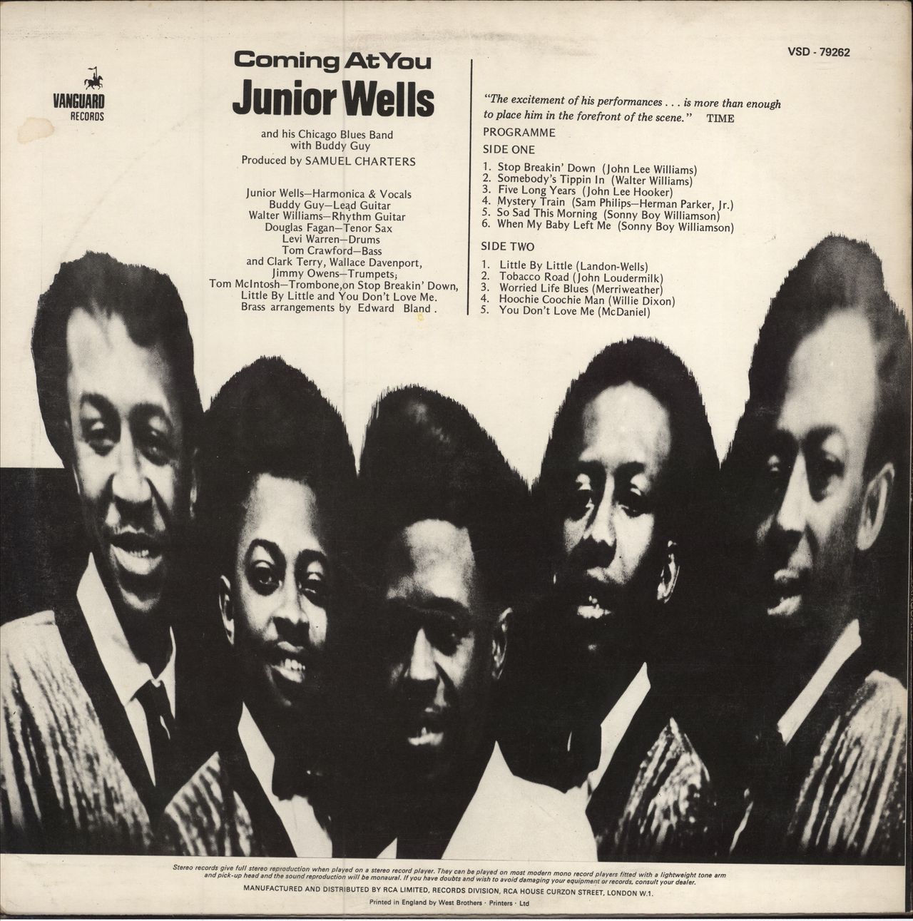 Junior Wells Coming At You - EX UK vinyl LP album (LP record)