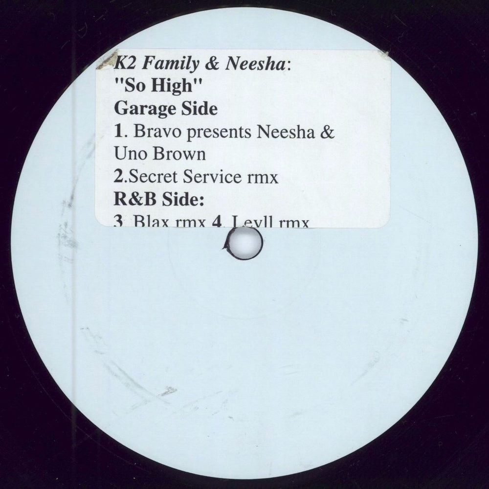 K2 Family So High UK Promo 12" vinyl single (12 inch record / Maxi-single) ED2122