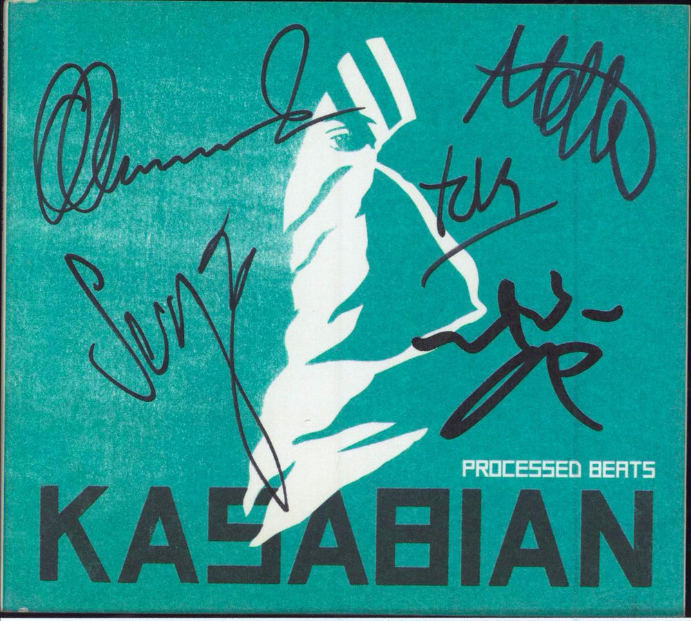 Kasabian Processed Beats - Fully Autographed UK CD single (CD5 / 5") PARADISE21
