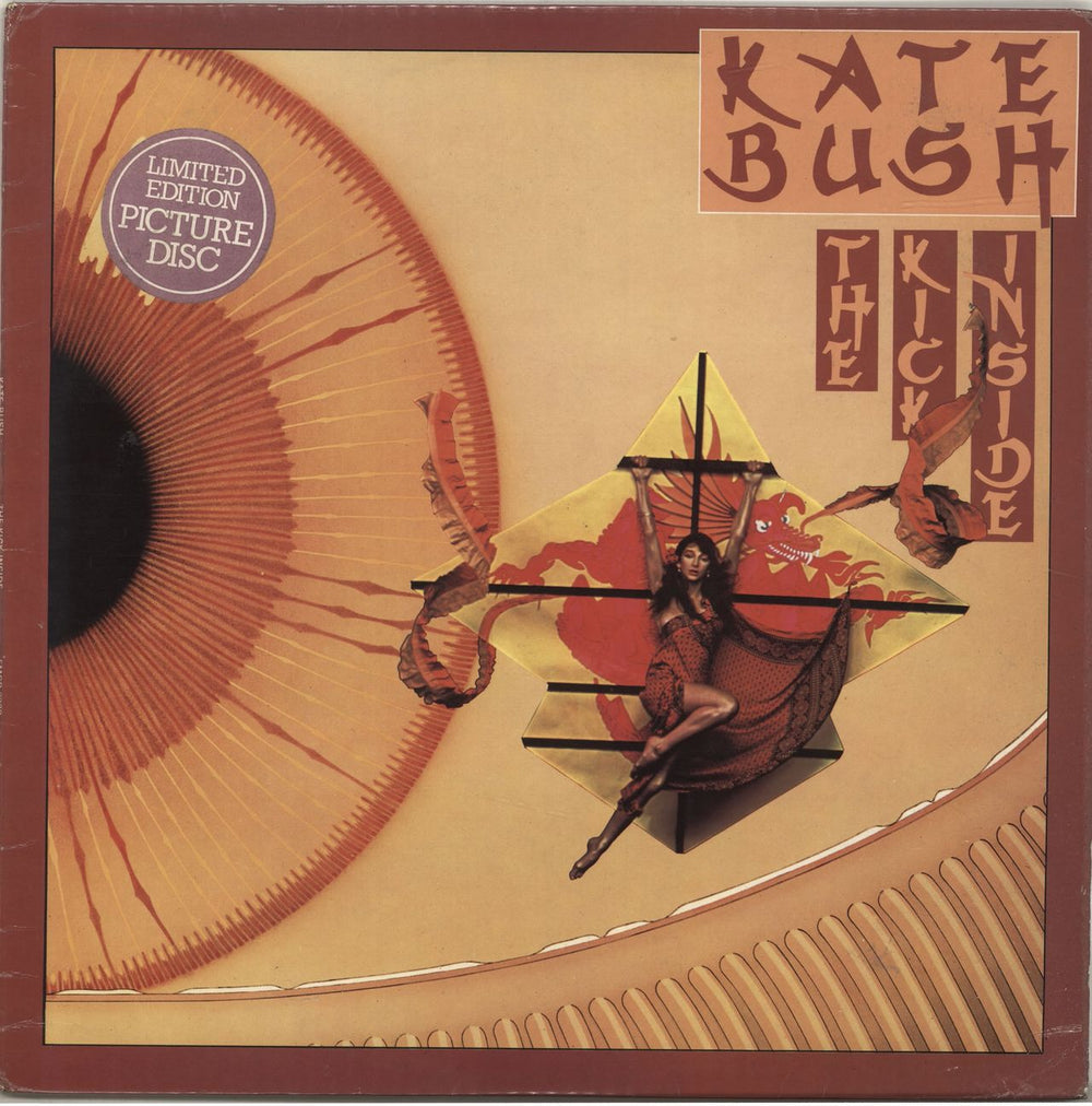 Kate Bush The Kick Inside - 1st - Circular Sticker UK picture disc LP (vinyl picture disc album) EMCP3223