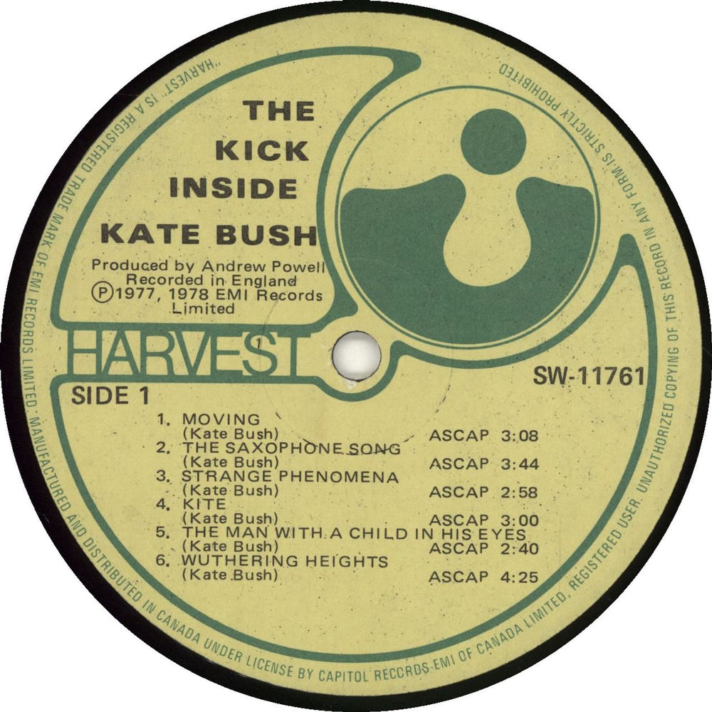 Kate Bush The Kick Inside - 1st - VG Canadian vinyl LP album (LP record)