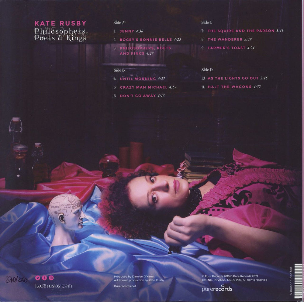 Kate Rusby Philosophers, Poets & Kings - Pink Vinyl + CD UK 2-LP vinyl record set (Double LP Album) 5060066680368