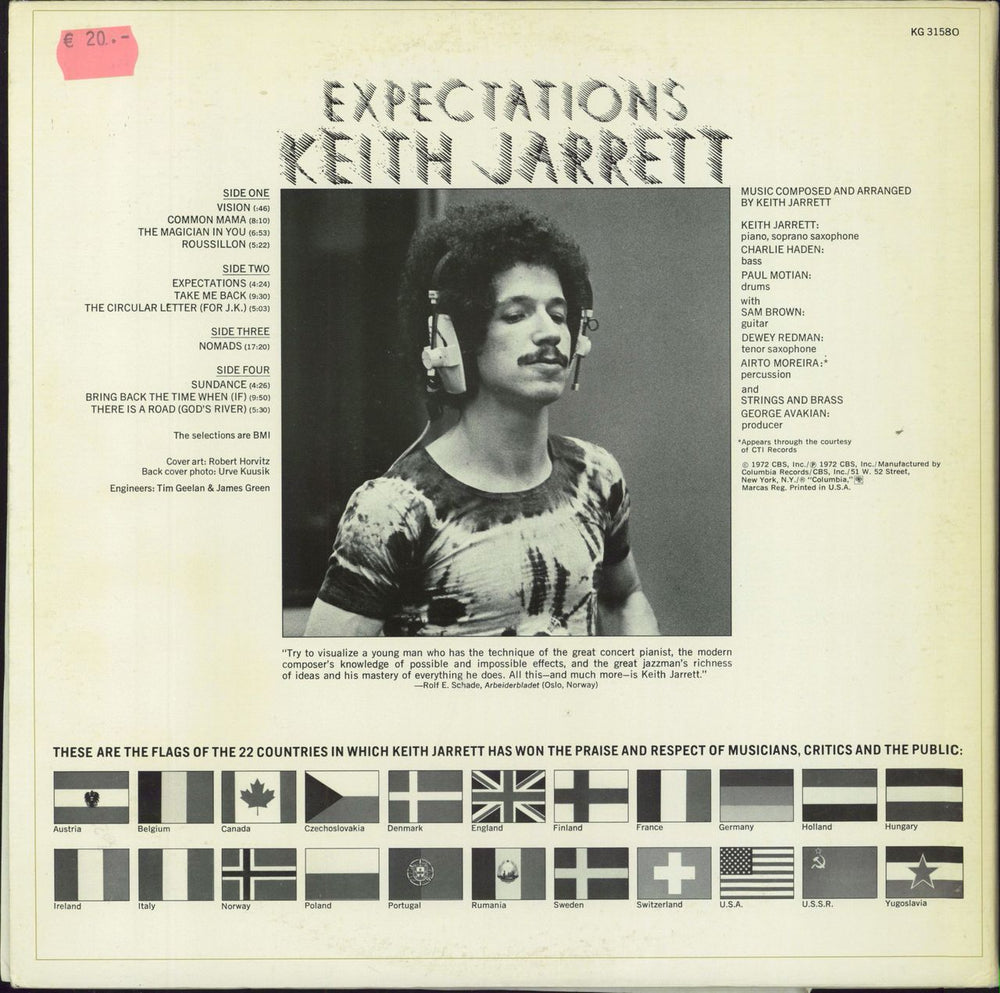 Keith Jarrett Expectations US 2-LP vinyl record set (Double LP Album)