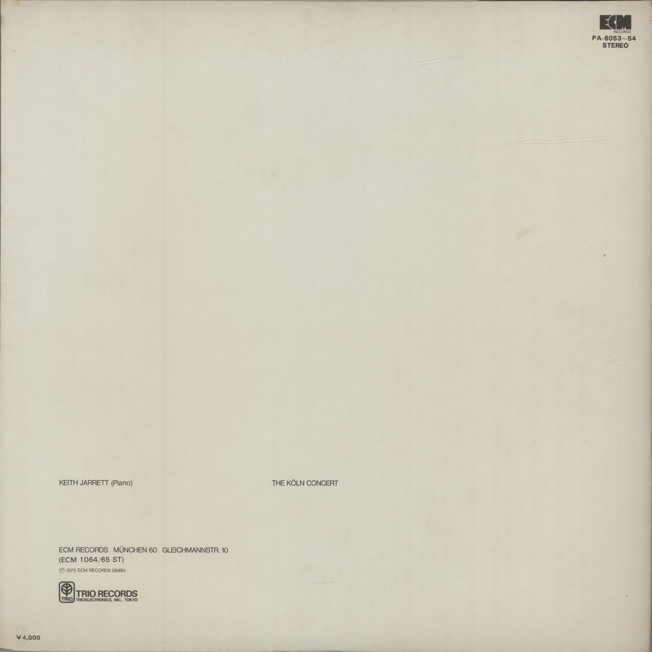 Keith Jarrett The Köln Concert Japanese 2 Lp Vinyl Set —