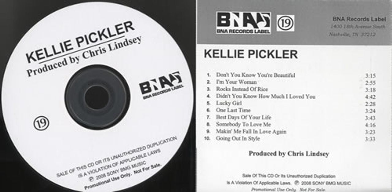 Kellie Pickler Don't You Know You're Beautiful UK Promo CD-R acetate CD-R ACETATE
