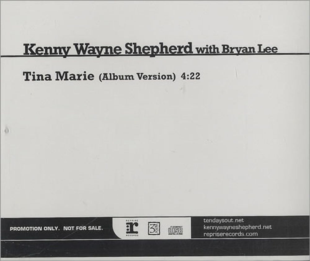 Kenny Wayne Shepherd Tina Marie US Promo CD single (CD5 / 5") PRO-CDR-101957