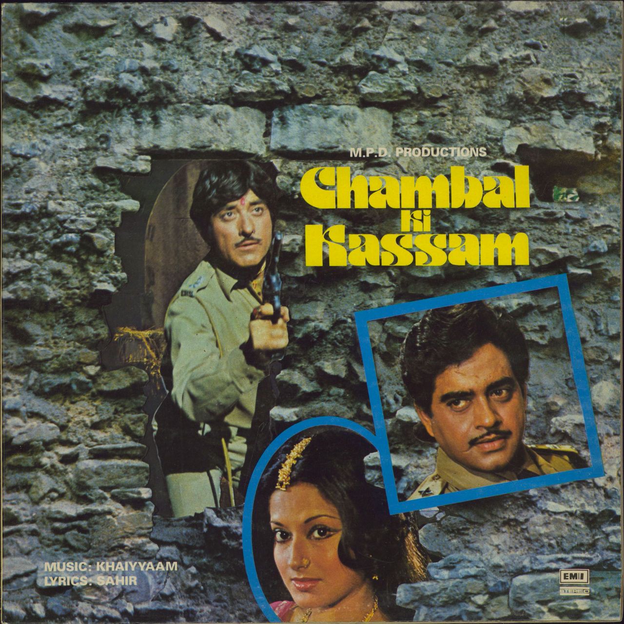 Khaiyyaam Chambal Ki Kassam Indian vinyl LP album (LP record) ECSD5591