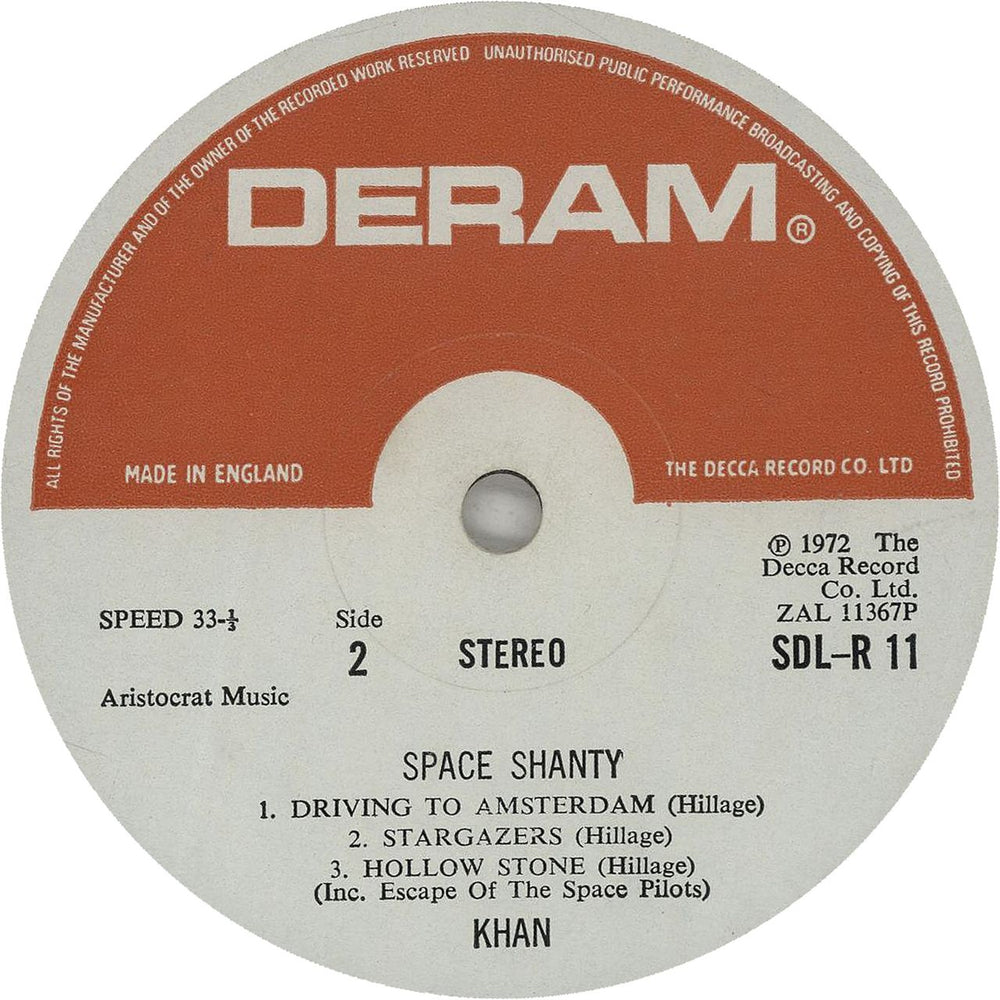 Khan Space Shanty - 1st - EX UK vinyl LP album (LP record) KH-LPSP650307