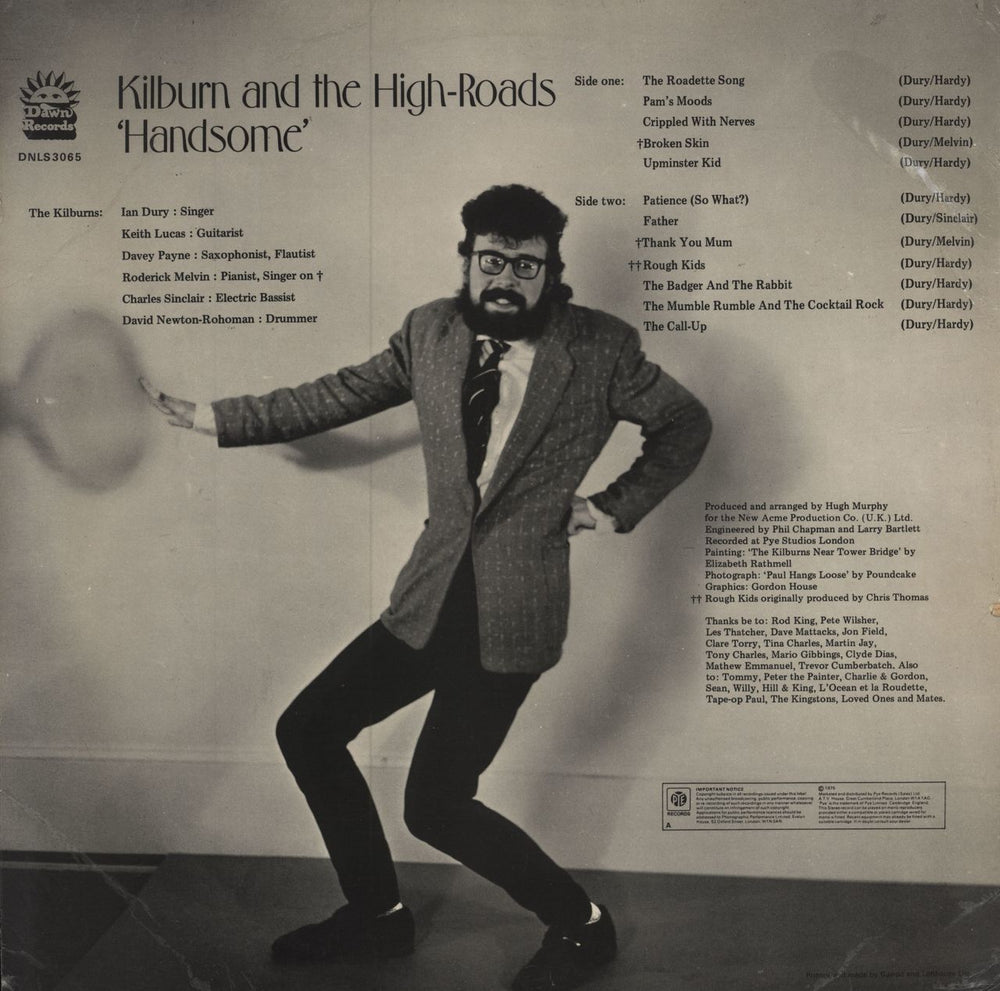 Kilburn & The High Roads Handsome - 1st - EX-unique inner UK vinyl LP album (LP record)