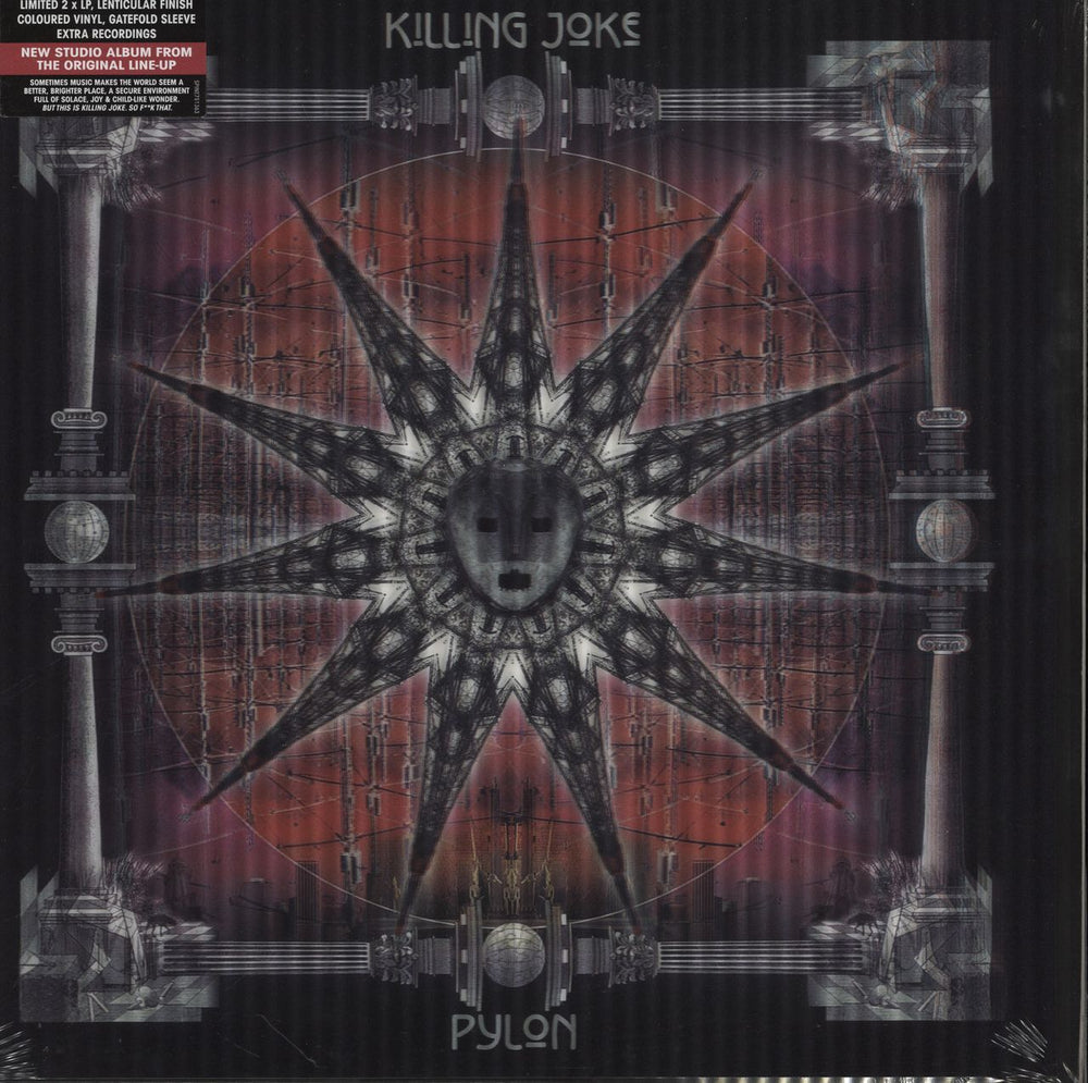 Killing Joke Pylon - Coloured Vinyl + Hype Sticker UK 2-LP vinyl record set (Double LP Album) SPINE751363